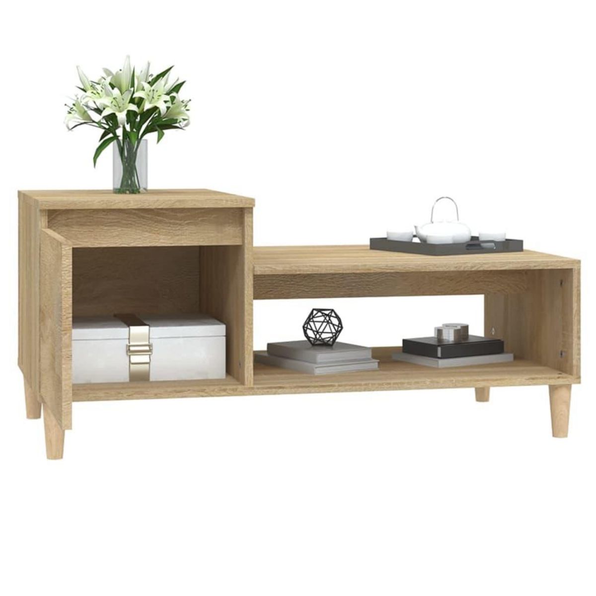VIDAXL Table basse Chene sonoma 100x50x45 cm Bois d'ingenierie