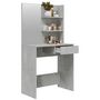 Voir la diapositive 5 : VIDAXL Coiffeuse avec miroir Gris beton 74,5x40x141 cm