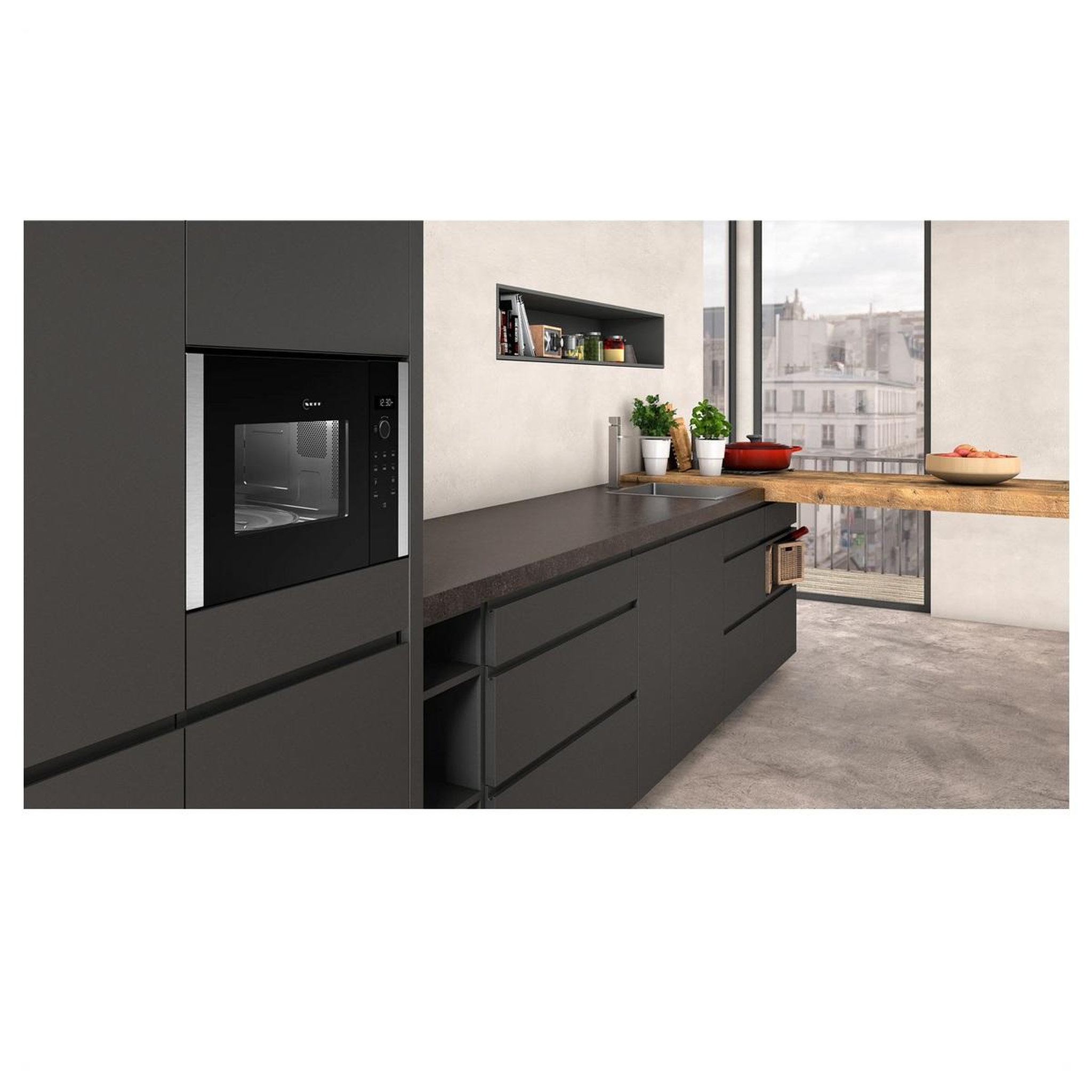 Voir la diapositive 5 : Neff Micro-ondes encastrable 25l 1450w noir - hlawd53n1f