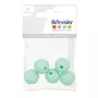 Artemio 10 perles silicone rondes 10 mm - vert d'eau