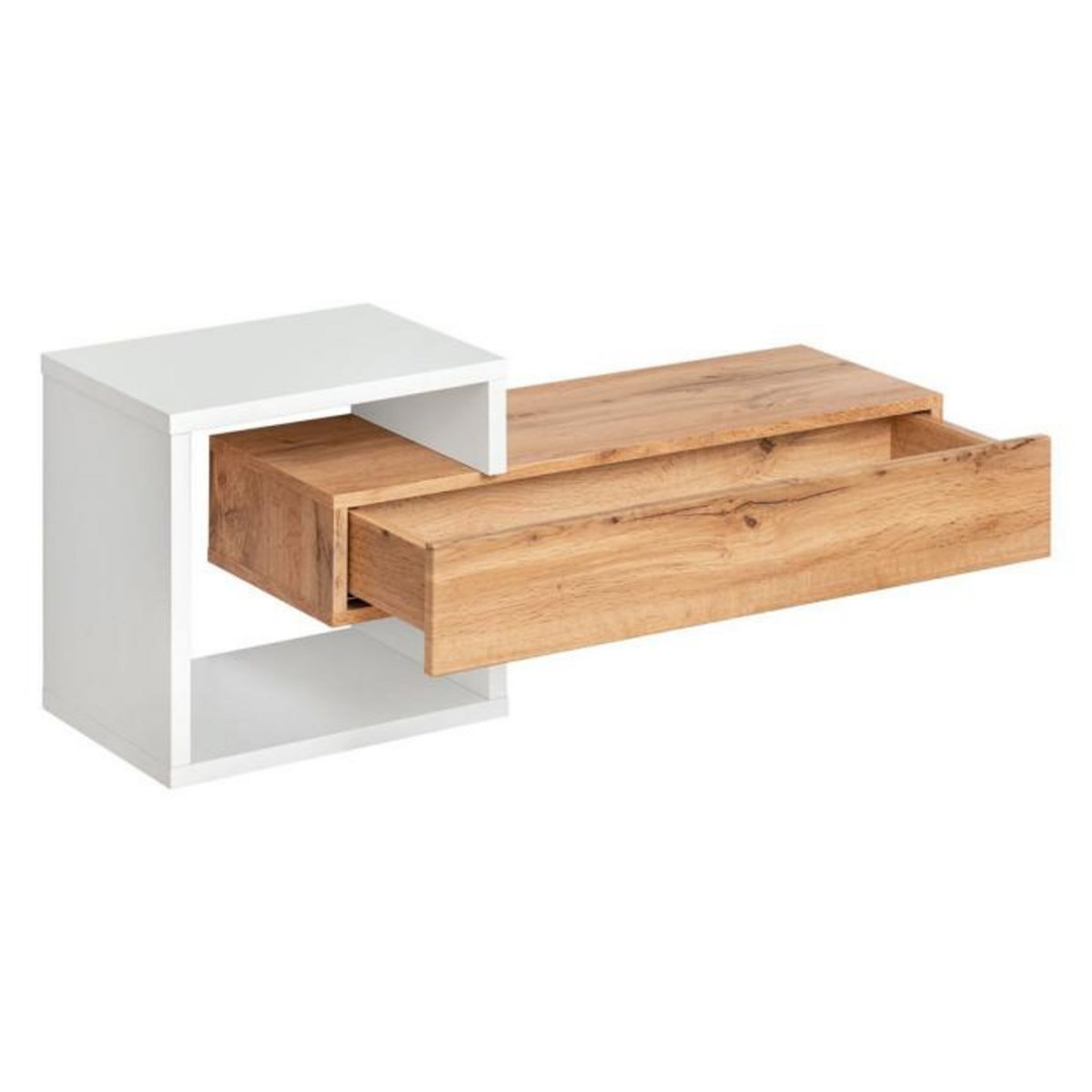 Paris Prix Étagère Murale & Tiroir  Easy  100cm Naturel