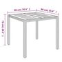 Voir la diapositive 6 : VIDAXL Table de jardin dessus en bois Noir 90x90x75 cm Resine tressee
