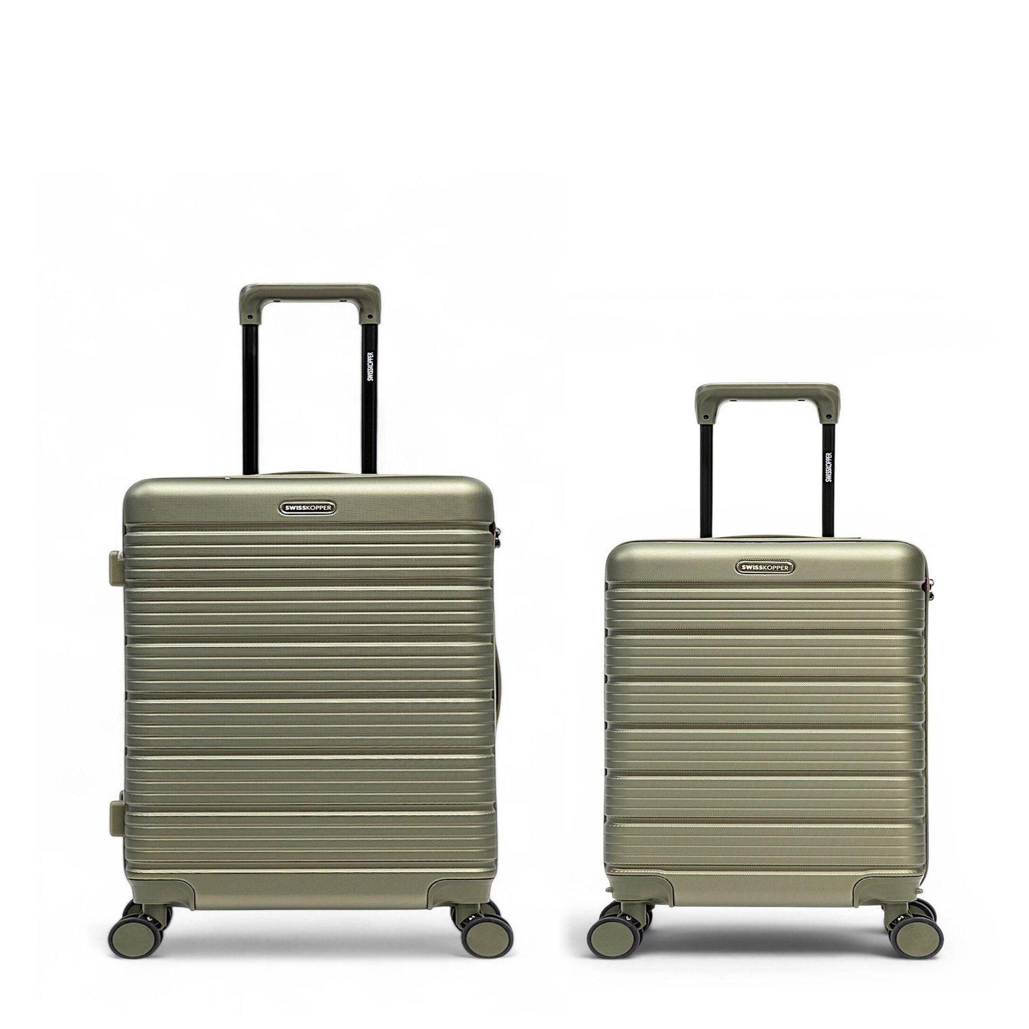 SWISS KOPPER Lot de 2 Valises Rigides Taille Moyenne et Cabine LUGANO