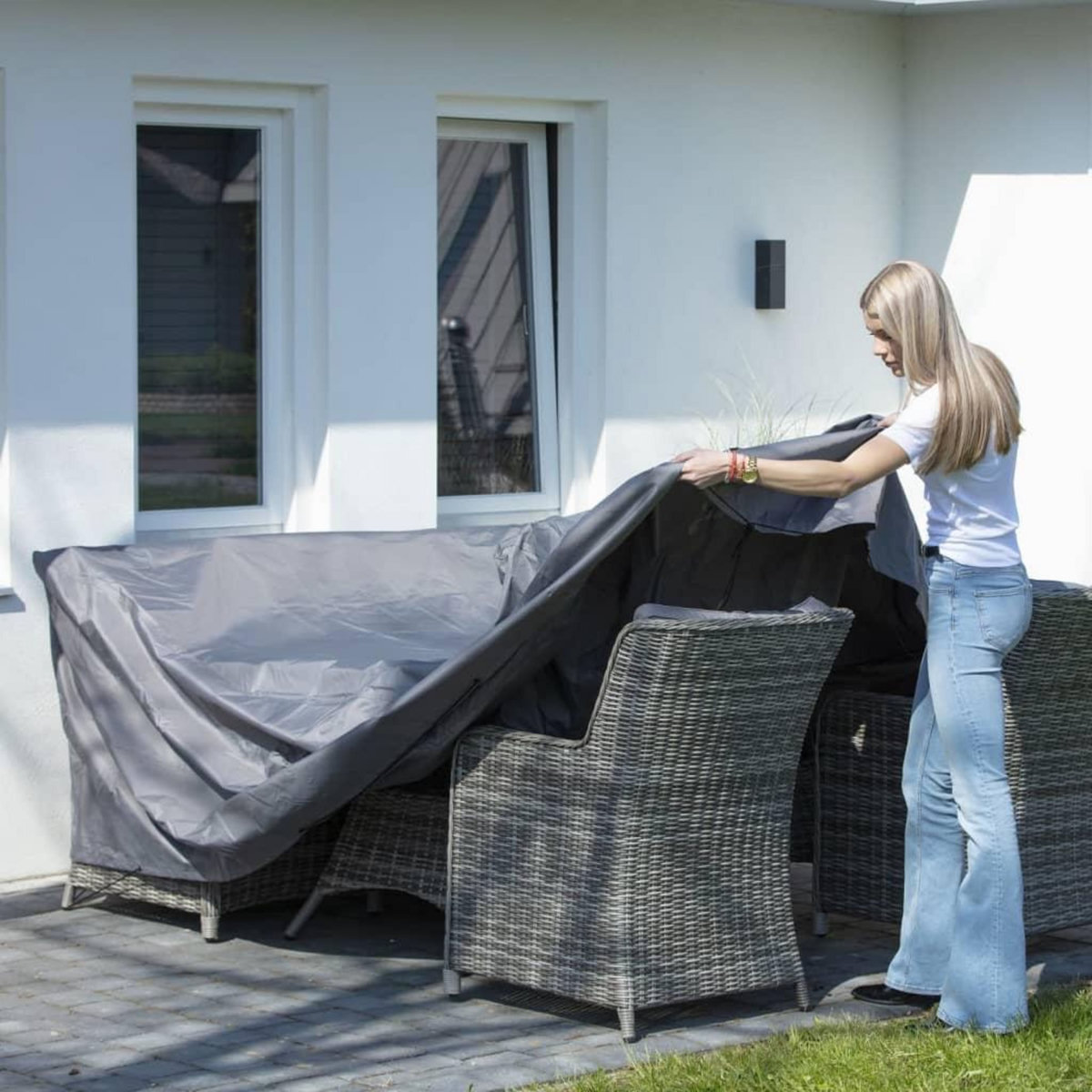 MADISON Madison Housse de meubles d'exterieur 180 x 190 x 85 cm Gris