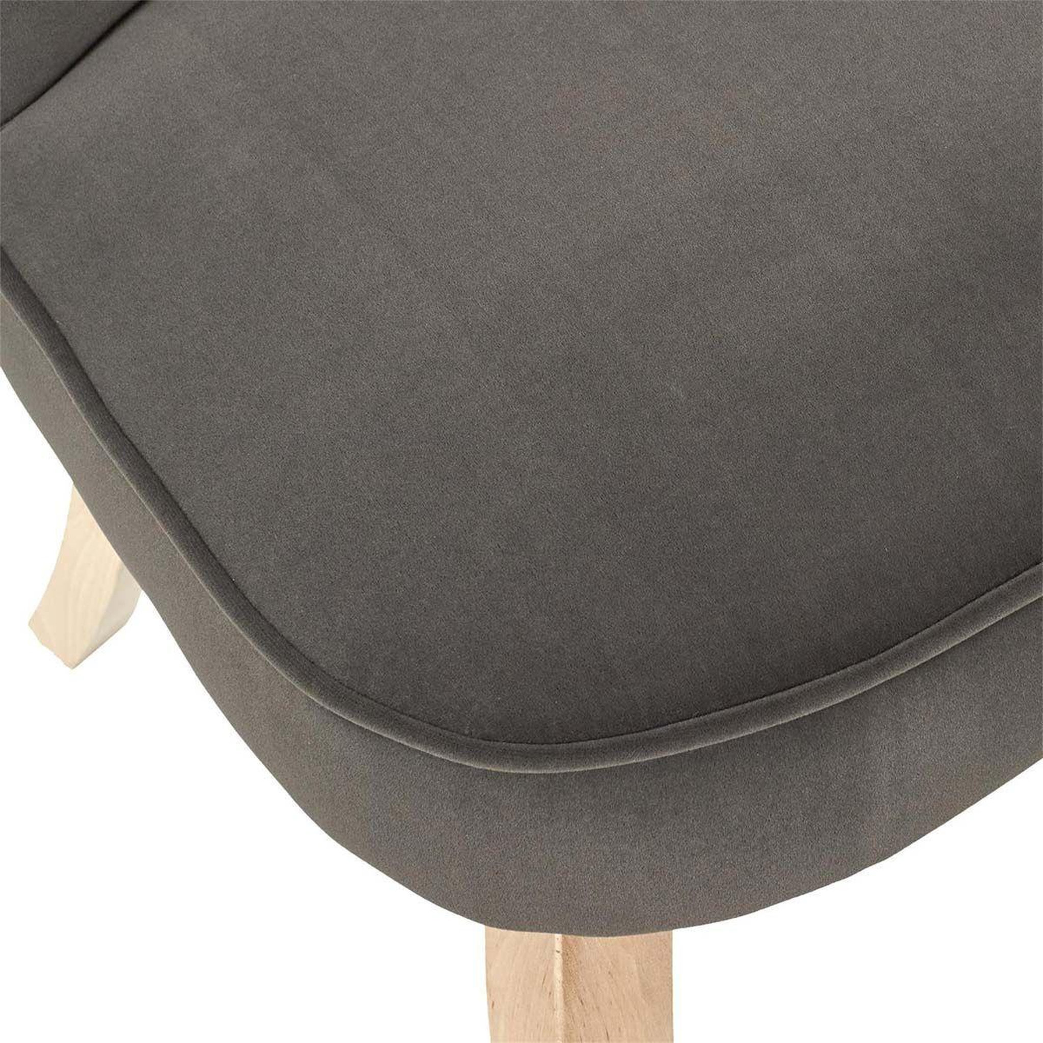 Voir la diapositive 5 : The Home Deco Factory Fauteuil en velours design  eleonor  68cm gris