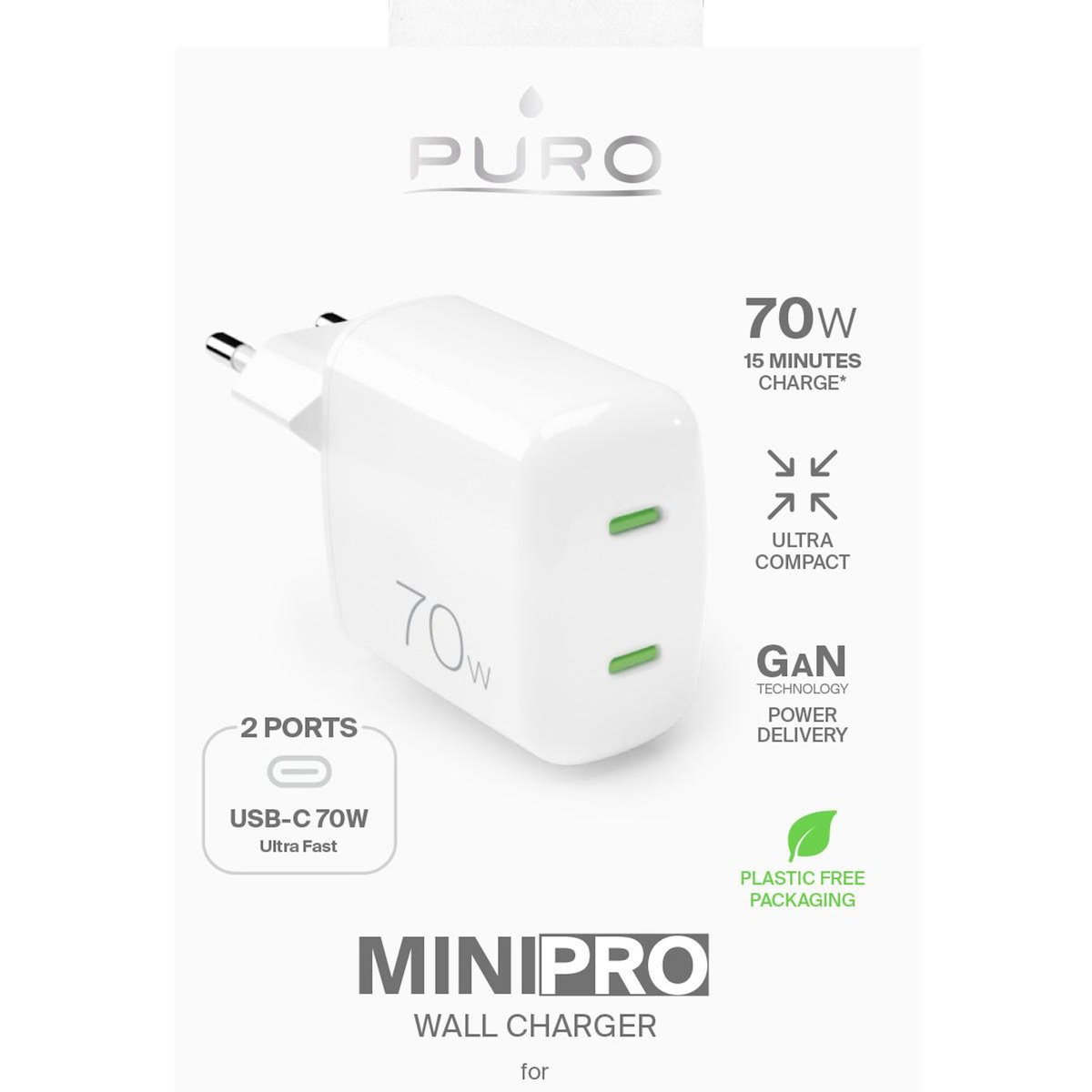 Puro PURO MiniPro Universel Blanc Charge rapide Intérieure