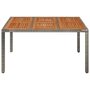 VIDAXL Table de jardin dessus en bois Gris 150x90x75 cm Resine tressee