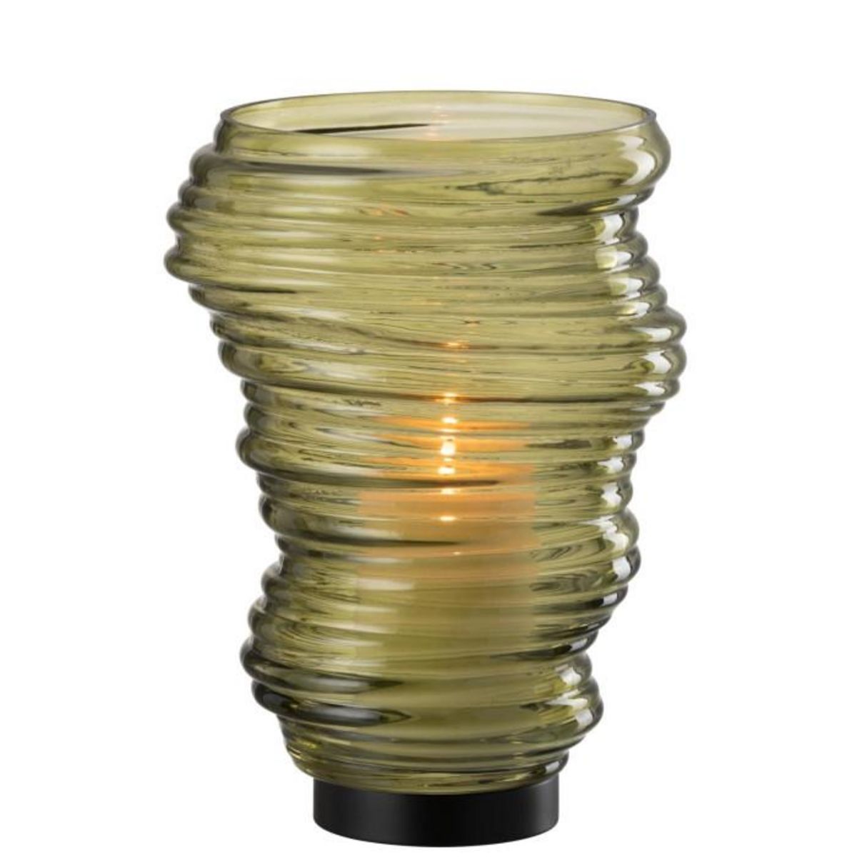 Paris Prix Vase Design en Verre  Tornado  27cm Vert