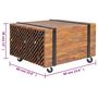Voir la diapositive 6 : VIDAXL Table d'appoint en teck 60 x 60 x 38 cm