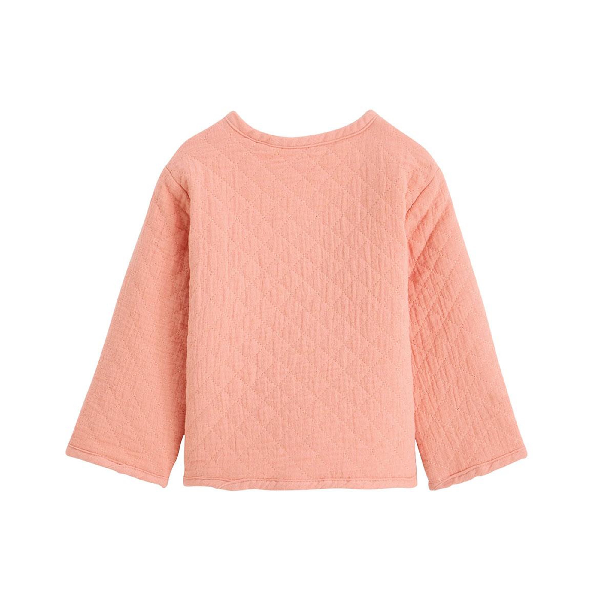 Voir la diapositive 2 : Petit Béguin Veste réversible enfant en gaze de coton santa giulia