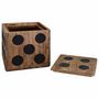 Voir la diapositive 3 : VIDAXL Boîte de rangement Bois Mindi 40x40x40 cm Design Des