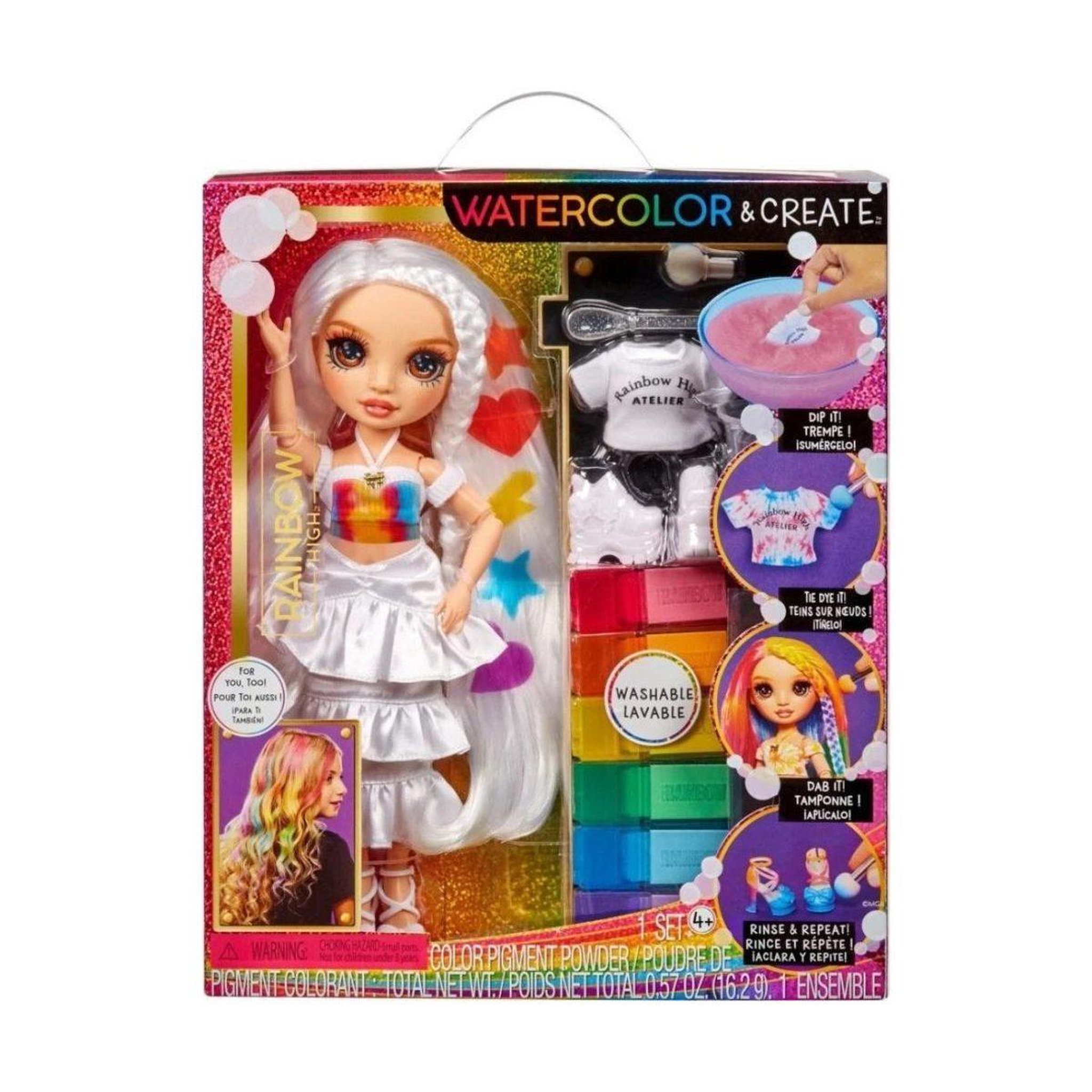 Voir la diapositive 2 : MGA ENTERTAINMENT Poupée MGA 507598 Rainbow High Watercolor And Create - yeux bruns