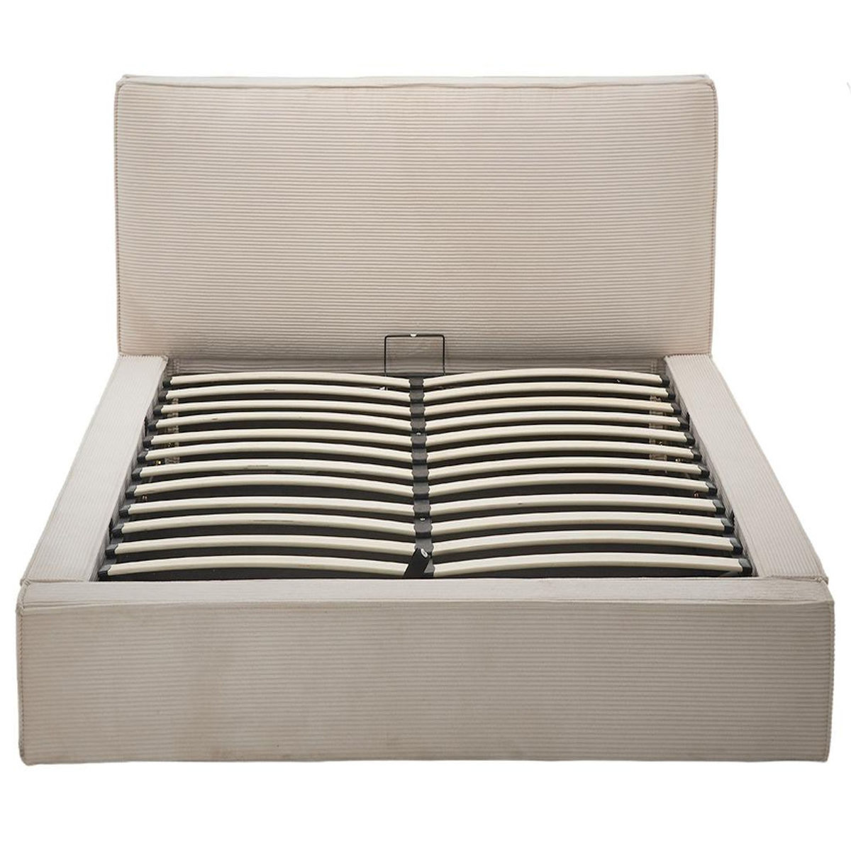 BEST MOBILIER Topaze - lit coffre - 160x200 cm - sommier inclus - velours côtelé