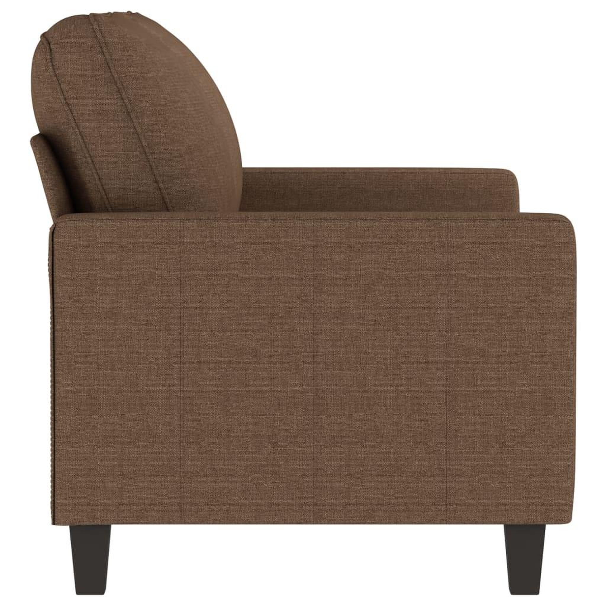 Voir la diapositive 4 : VIDAXL Canape a 2 places Marron 120 cm Tissu