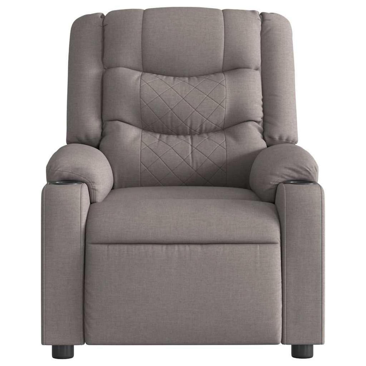 VIDAXL Fauteuil de massage inclinable electrique Taupe Tissu