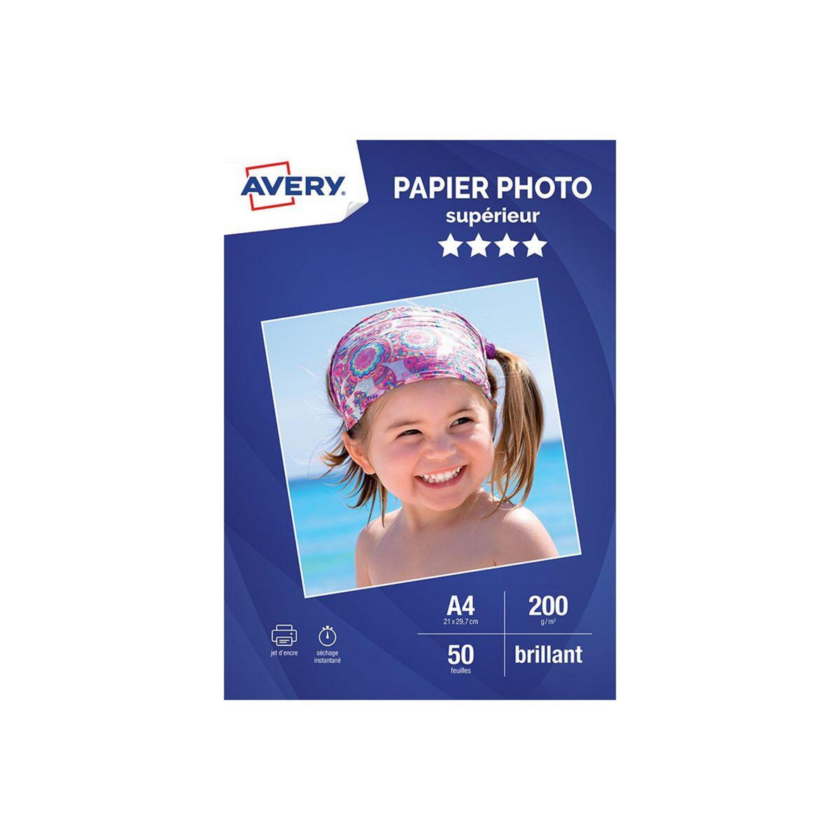 AVERY Papier photo 50 Photos brillantes A4 200g/m²