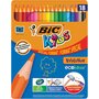 BIC Boîte en métal de 18 crayons de couleur Kids Evolution ecolutions