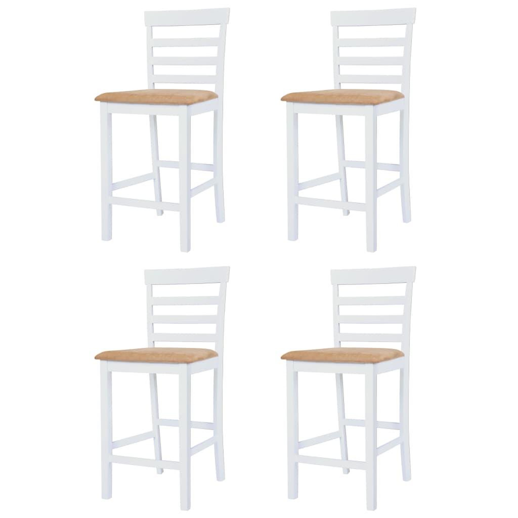Voir la diapositive 5 : VIDAXL Table et chaises de bar 5 pcs Bois massif Marron et blanc