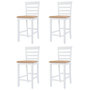 Voir la diapositive 5 : VIDAXL Table et chaises de bar 5 pcs Bois massif Marron et blanc