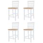 Voir la diapositive 5 : VIDAXL Table et chaises de bar 5 pcs Bois massif Marron et blanc