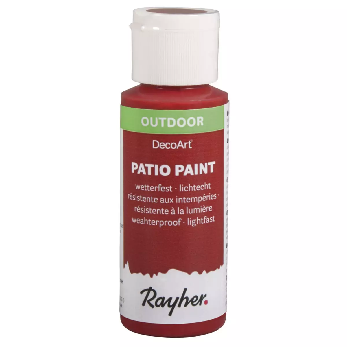 Rayher Patio Paint, rouge classique, flacon 59 ml
