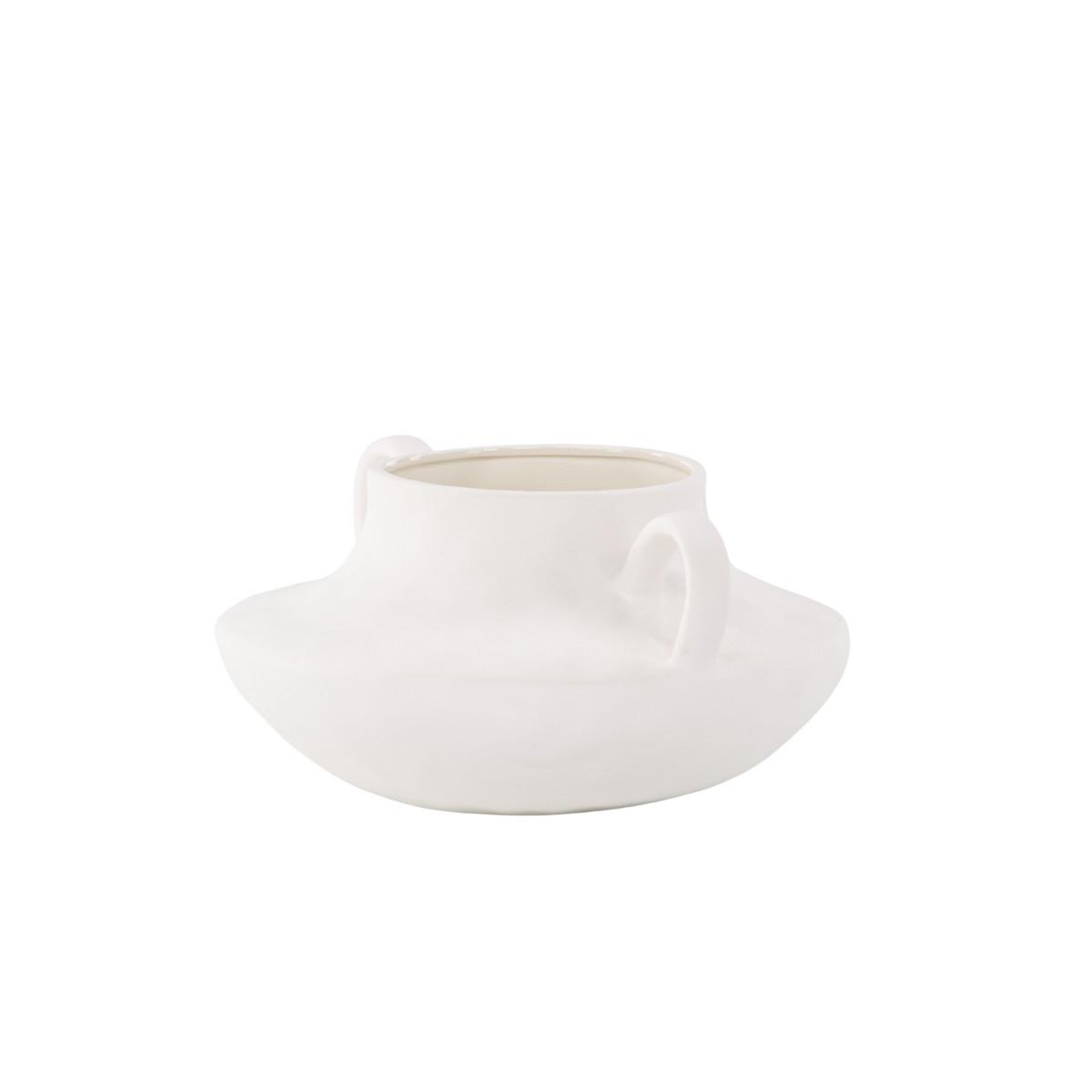 Voir la diapositive 5 : Paris Prix Pot Design en Céramique  Holda  31cm Blanc Cassé