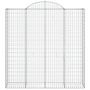 Voir la diapositive 4 : VIDAXL Paniers a gabions arques 5 pcs 200x50x200/220 cm Fer galvanise