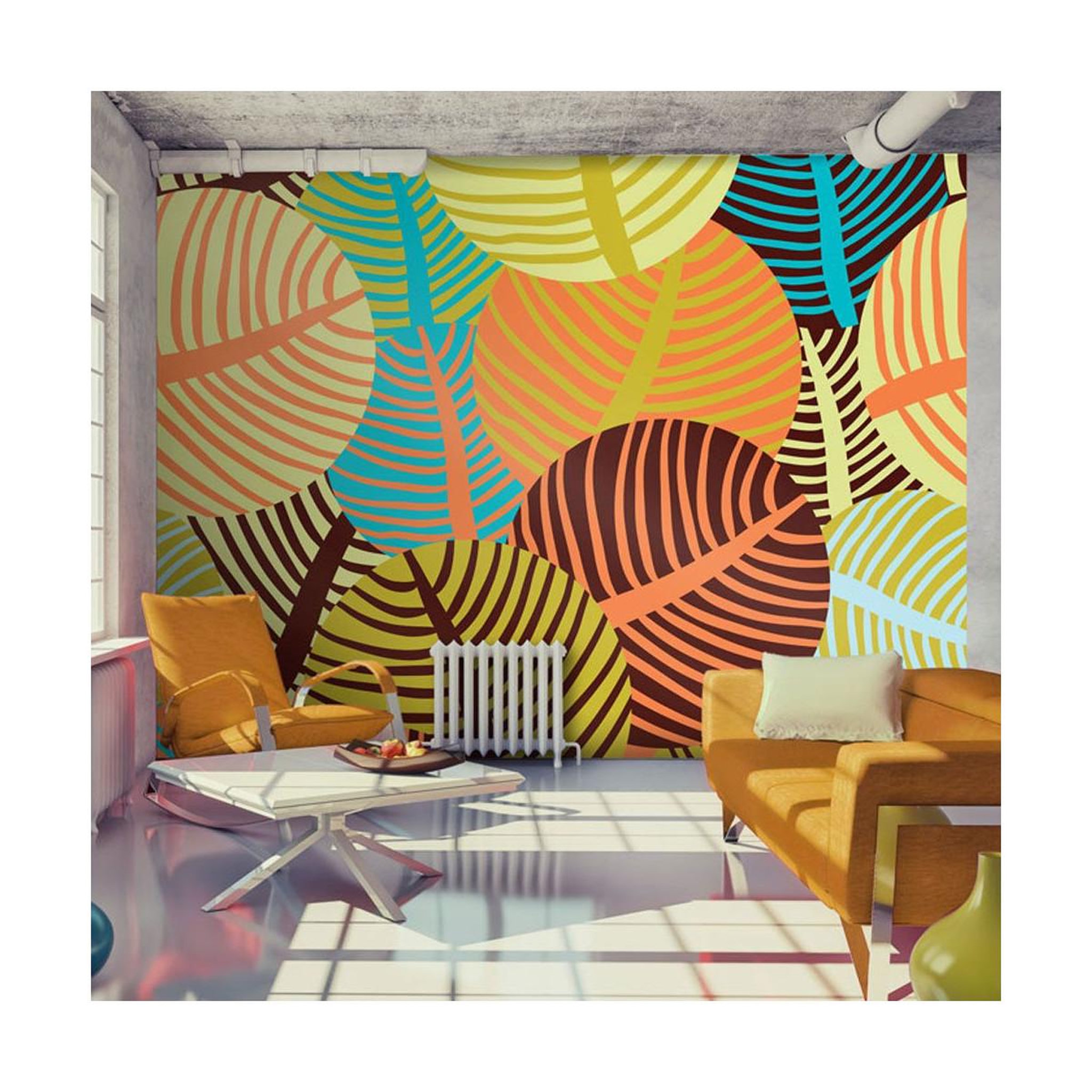Voir la diapositive 1 : Paris Prix Papier Peint  Collage : Feuilles