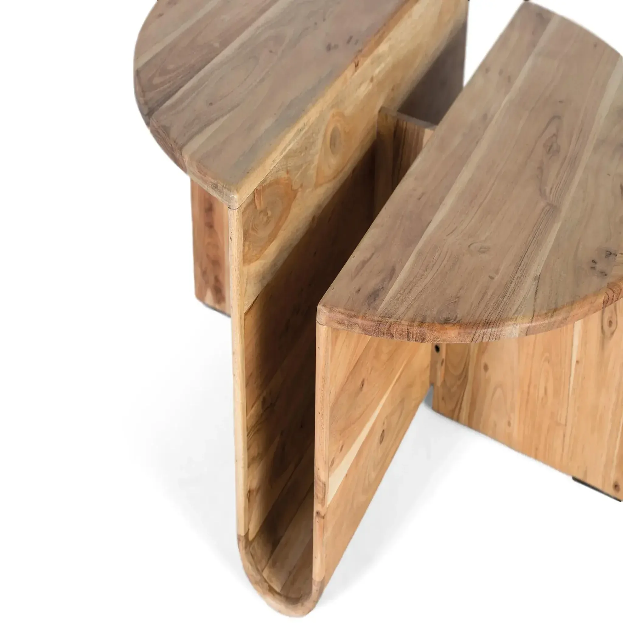 Voir la diapositive 2 : GINER Y COLOMER SL Table basse en bois d'acacia 80 cm style rustique moderne