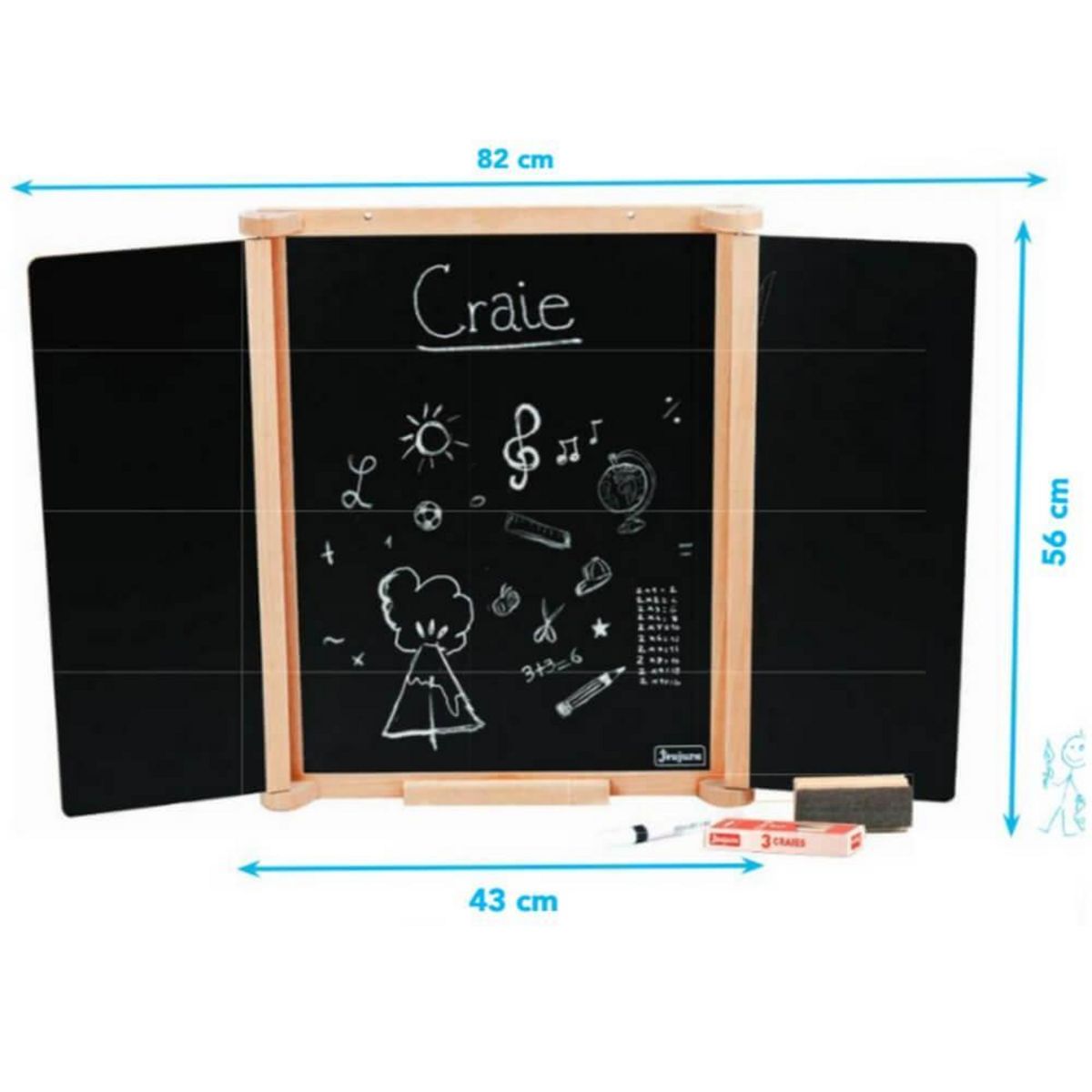 JeuJura Tableau triptyque en bois naturel