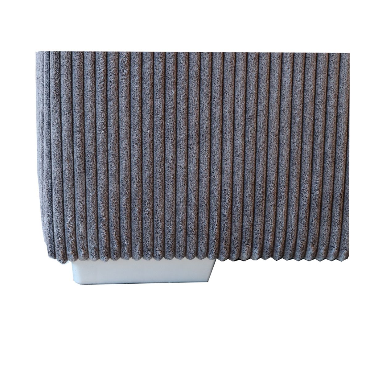 Canapé d'angle convertible panoramique 5 places tissu velours avec coffre MAGNUS