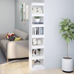 VIDAXL Bibliotheque/Separateur de piece Blanc 40x30x198 cm