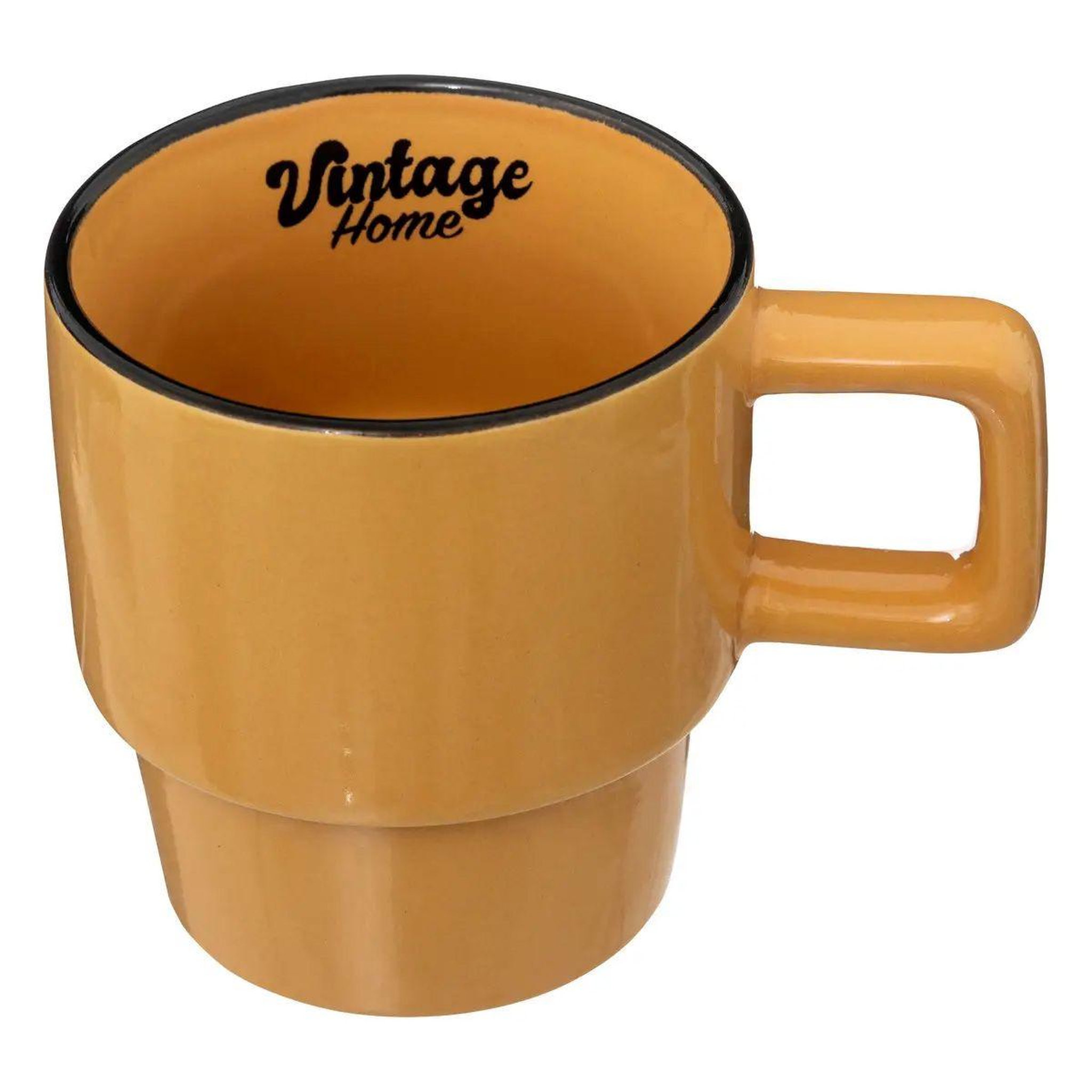 Voir la diapositive 3 : SECRET DE GOURMET Lot de 4 mugs sur rack  be vintage  25cl multicolore