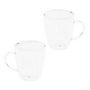 Voir la diapositive 2 : HI HI Ensemble de verres à cappuccino 2 pcs 270 ml transparent