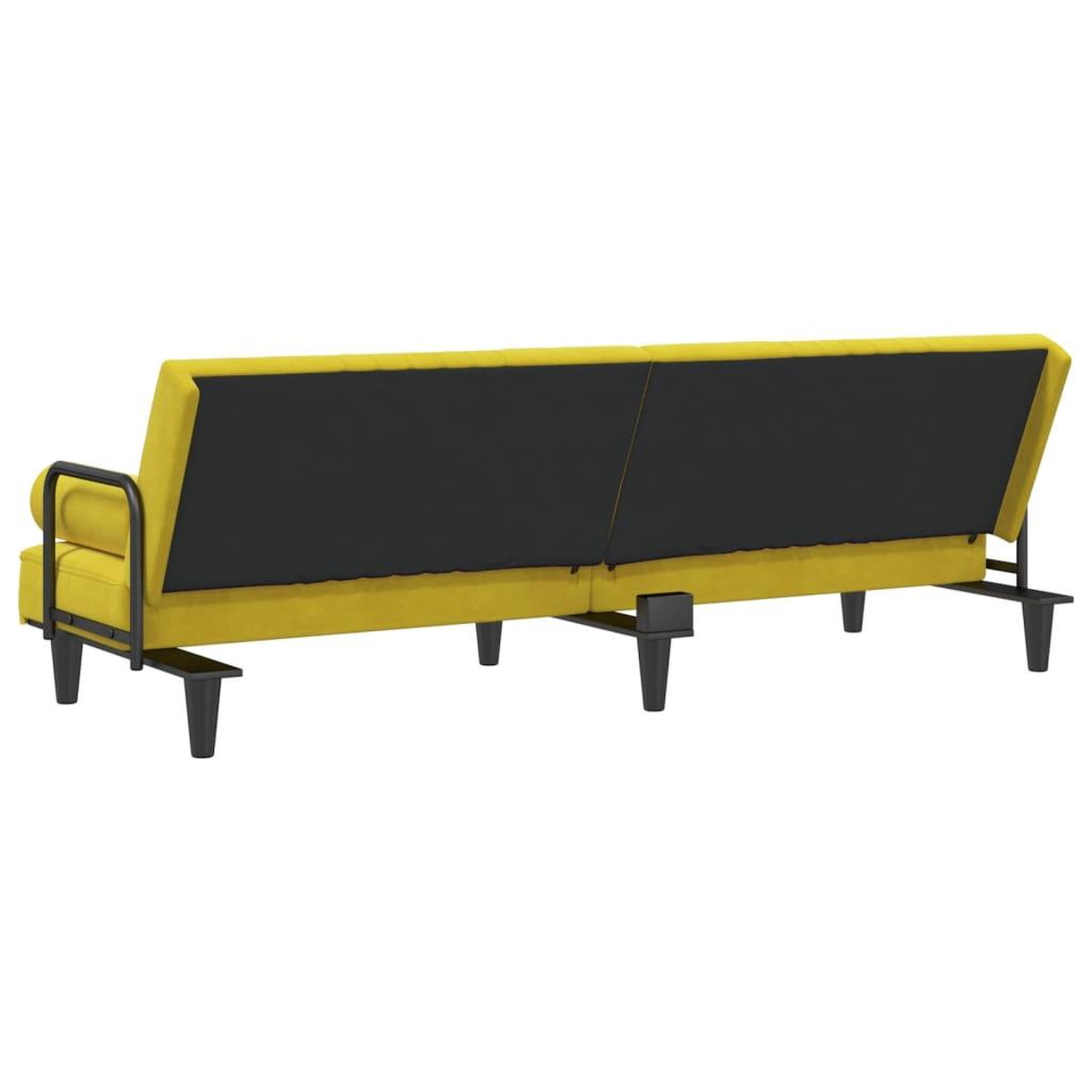 Voir la diapositive 5 : VIDAXL Canape-lit avec accoudoirs jaune velours