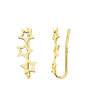 Voir la diapositive 1 : L'ATELIER D'AZUR Boucles d'Oreilles Or 18 Carats 750 Jaune - Contours Grimpeurs - Etoiles
