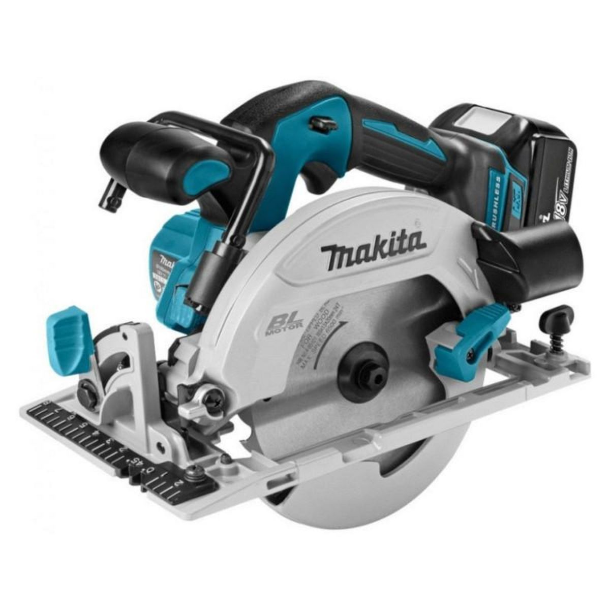 MAKITA Scie circulaire 18V + 2 batteries 5 Ah + chargeur + coffret MAKPAC MAKITA DHS680RTJ