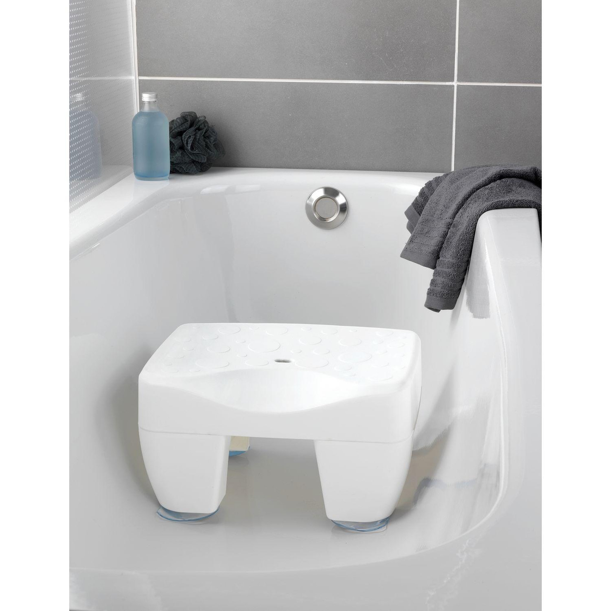Wenko Tabouret pour baignoire secura - pieds antidérapants - blanc