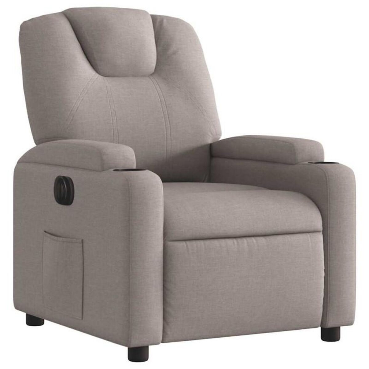 VIDAXL Fauteuil inclinable électrique Taupe Tissu