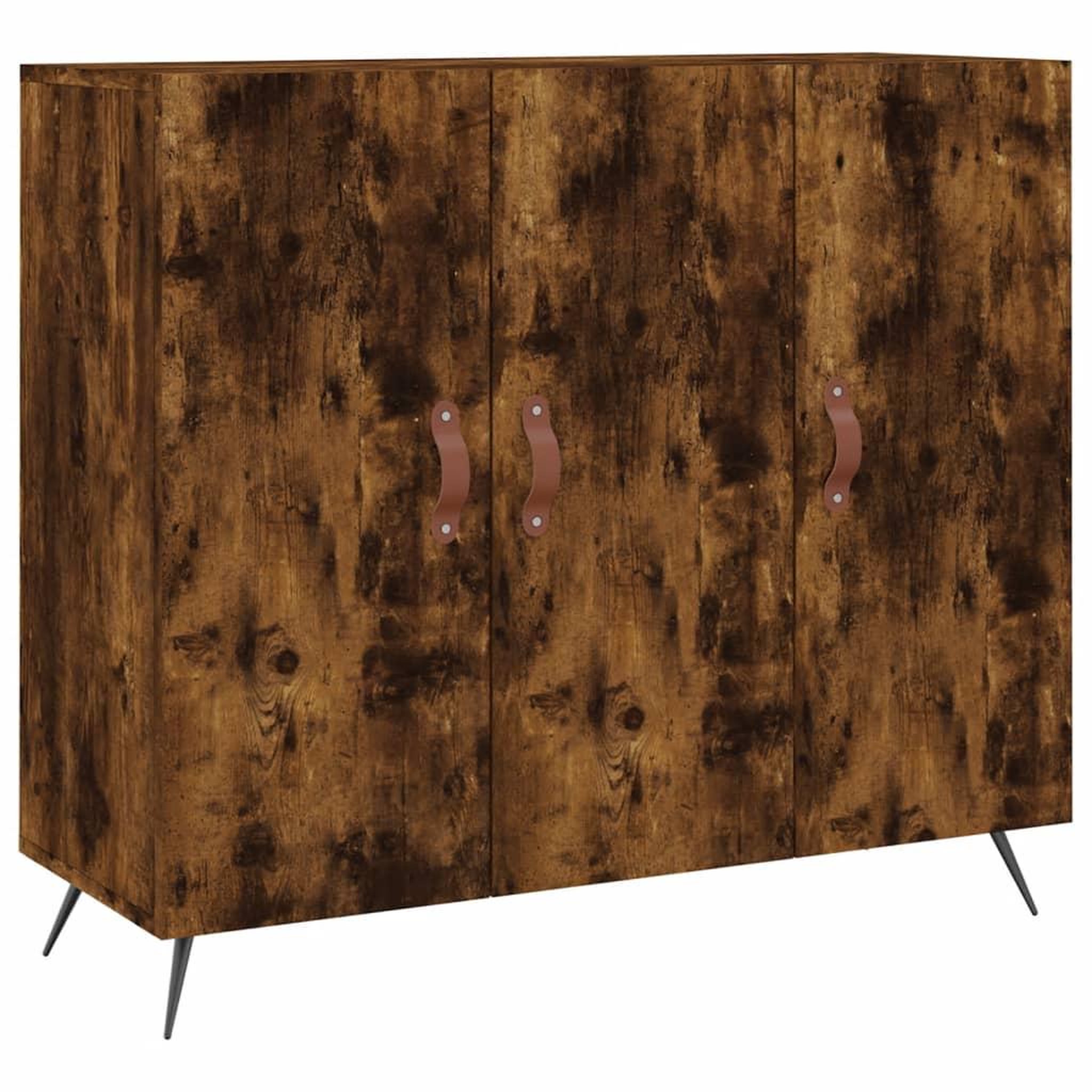 Voir la diapositive 2 : VIDAXL Buffet chene fume 90x34x80 cm bois d'ingenierie