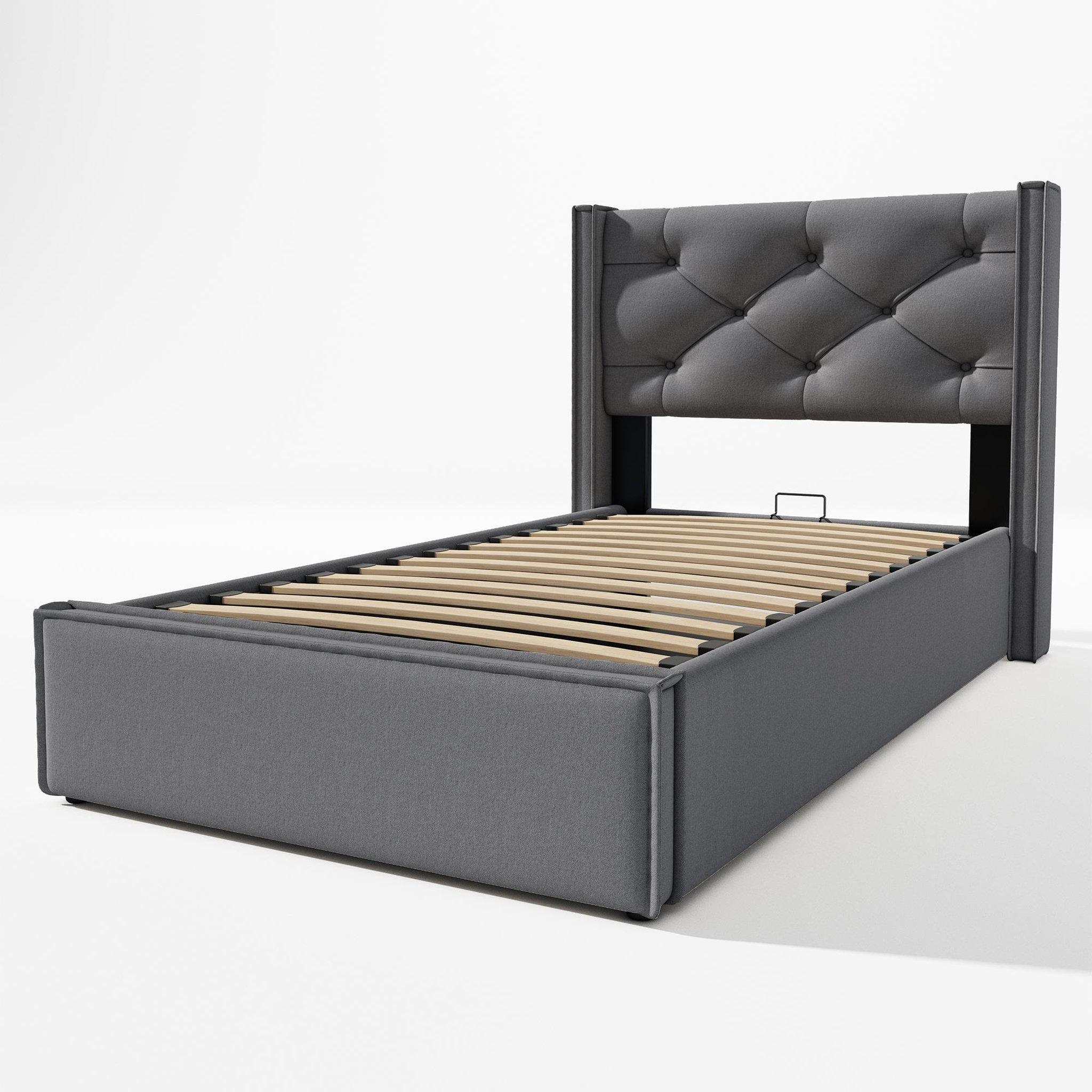 Voir la diapositive 6 : MERAX Lit coffre avec sommier