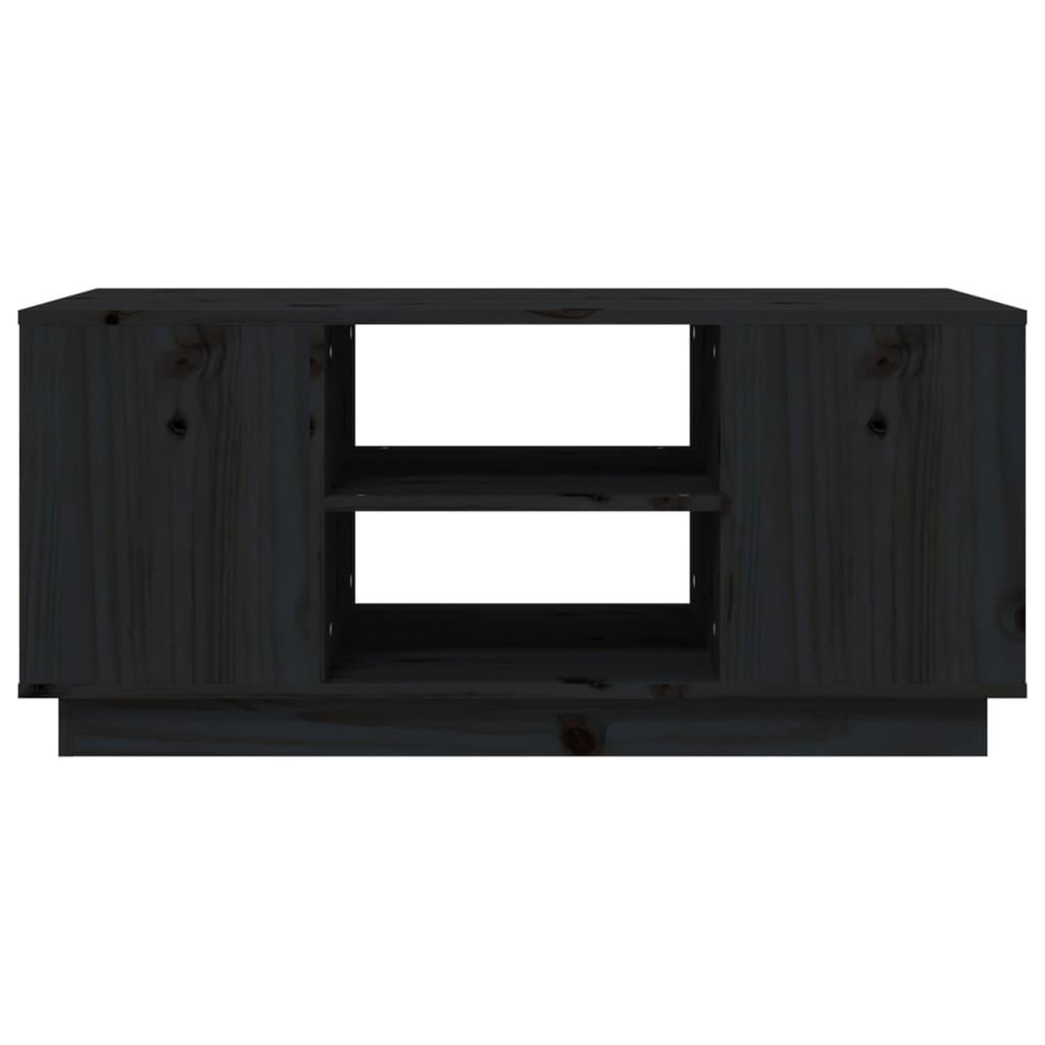 Voir la diapositive 5 : VIDAXL Table basse Noir 90x49x40,5 cm Bois massif de pin