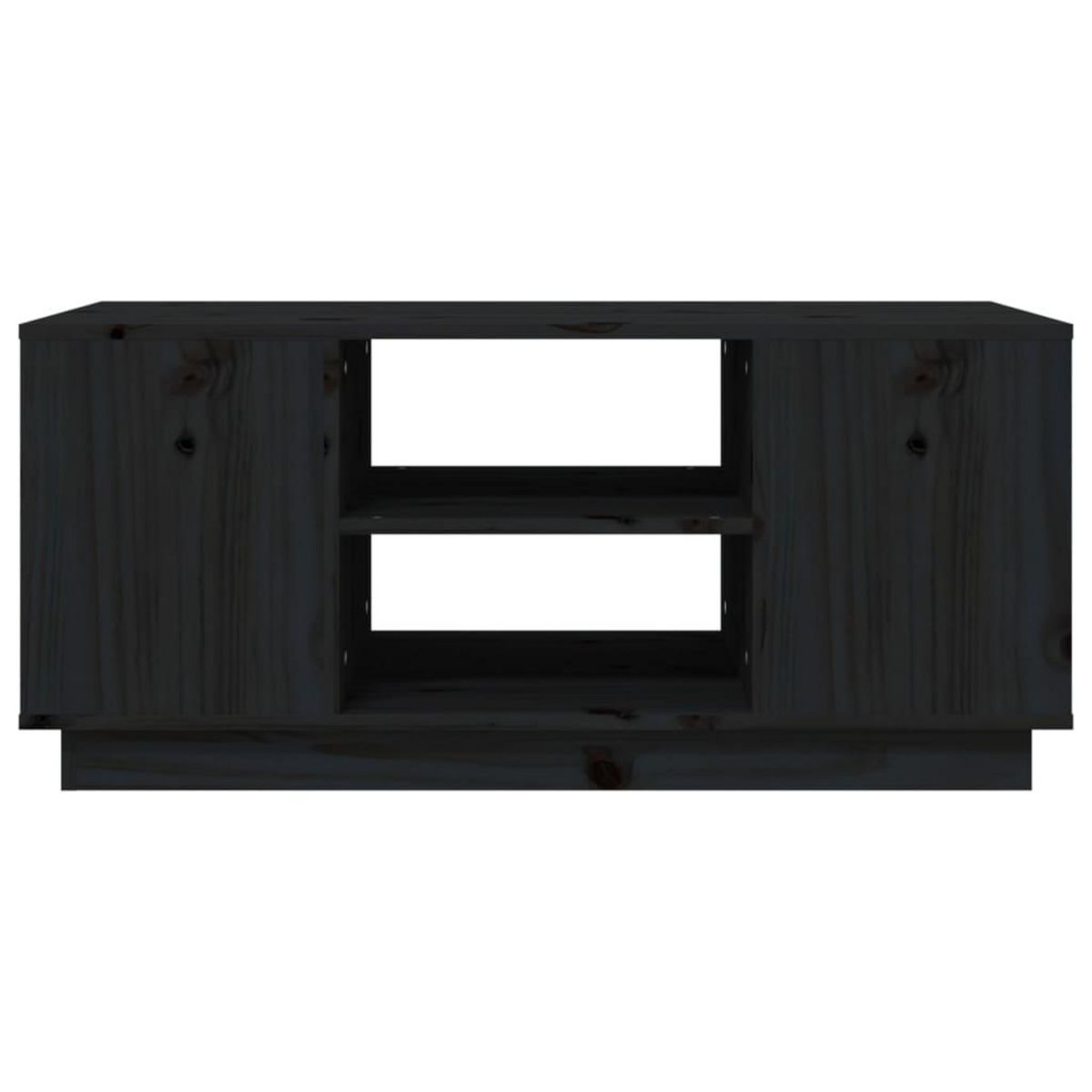 VIDAXL Table basse Noir 90x49x40,5 cm Bois massif de pin