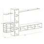 Voir la diapositive 4 : Paris Prix Ensemble Meuble TV  Switch V  270cm Blanc & Noir