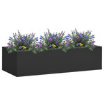 VIDAXL Boîte a fleurs de bureau Anthracite 90x40x23 cm Acier