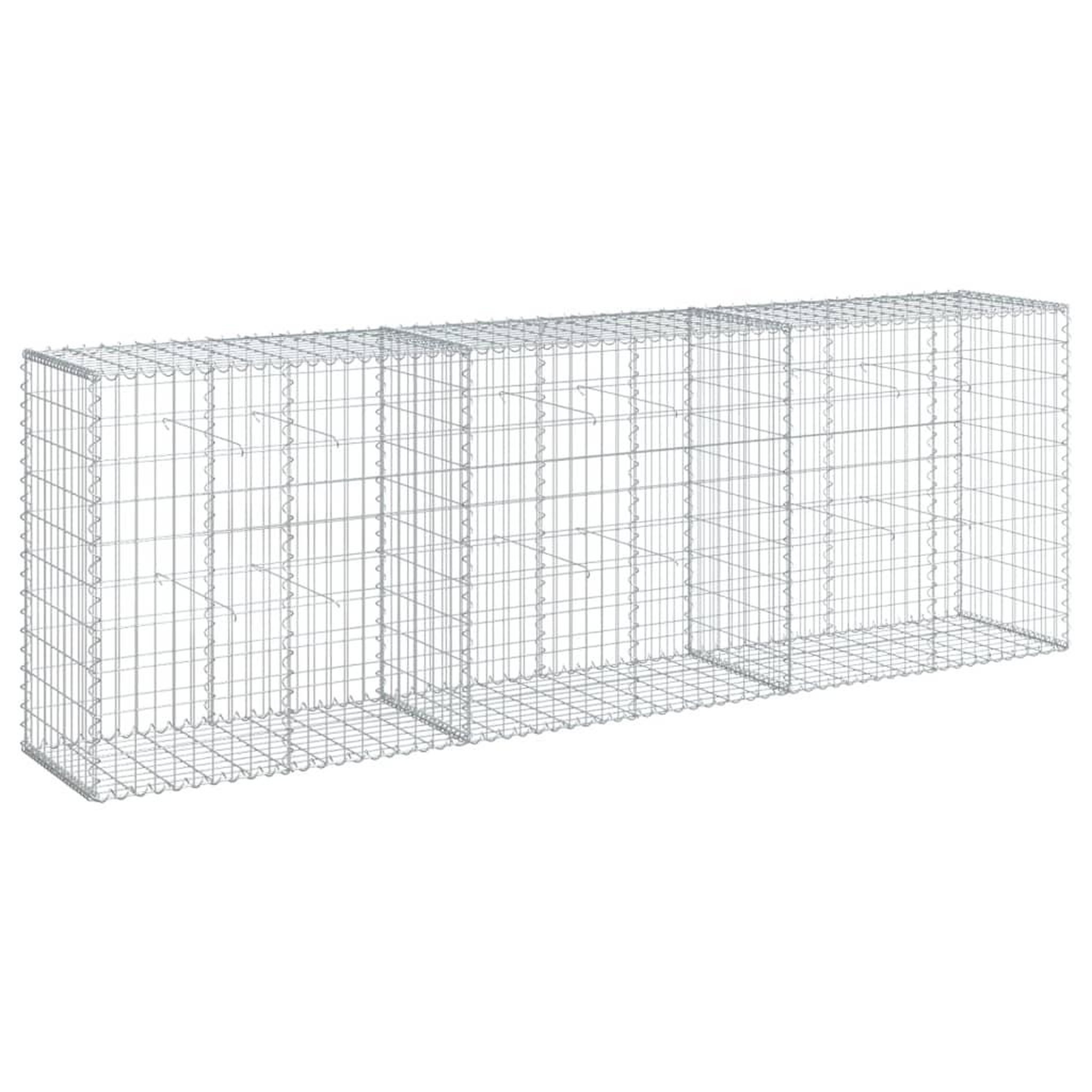 Voir la diapositive 2 : VIDAXL Panier gabion avec couvercle 300x50x100 cm fer galvanise