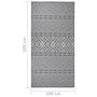 Voir la diapositive 6 : VIDAXL Tapis a tissage plat d'exterieur 100x200 cm Rayures bleues