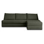 Voir la diapositive 6 : LISA DESIGN Palmira - canapé d'angle droit - 4 places - convertible couchage quotidien - matelas 14 cm - en velours côtelé