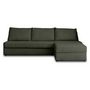Voir la diapositive 6 : LISA DESIGN Palmira - canapé d'angle droit - 4 places - convertible couchage quotidien - matelas 14 cm - en velours côtelé
