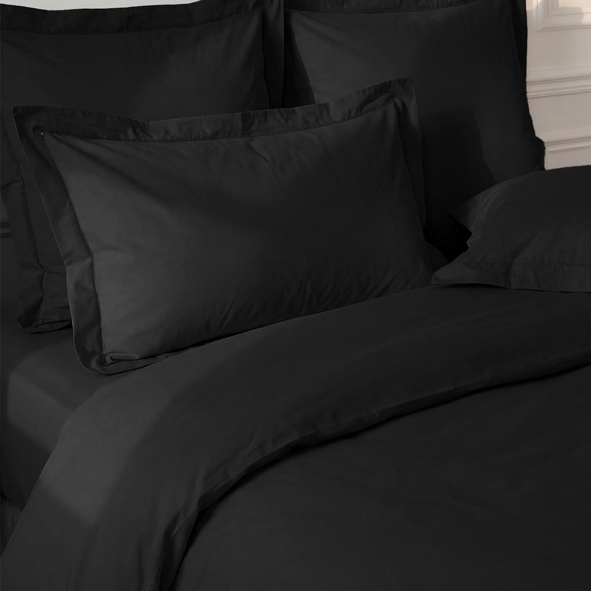 Sensei Maison Lot de 2 taies d'oreiller en percale de coton SOFT PERCALE